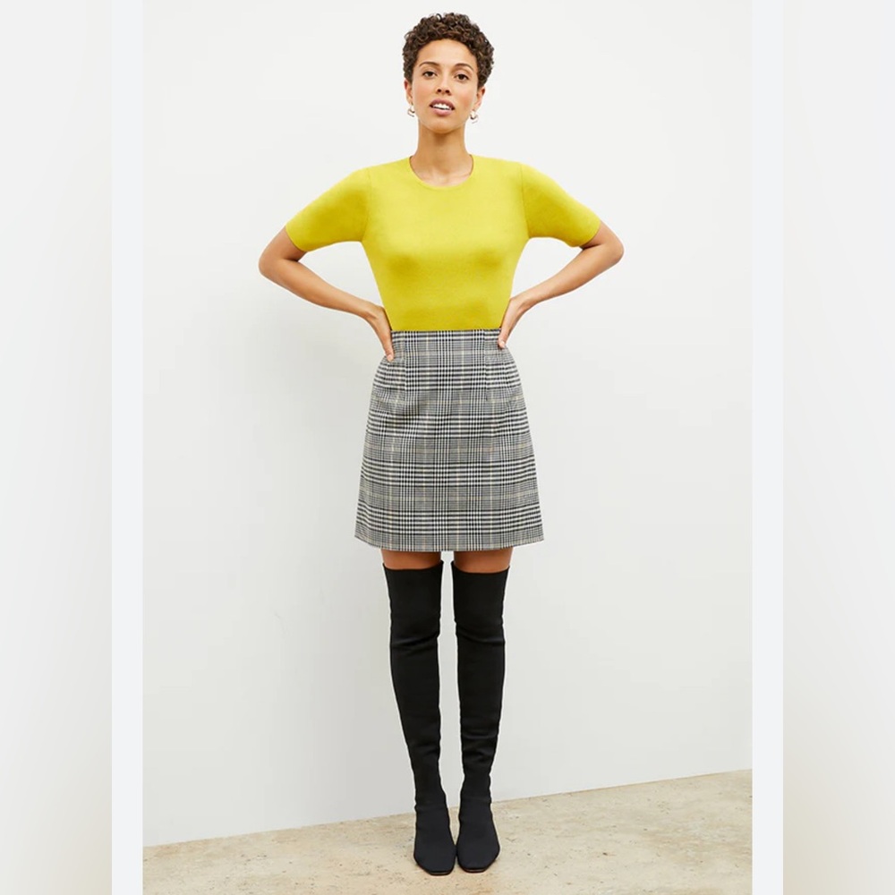 MM Lafleur Gray Plaid Skirt